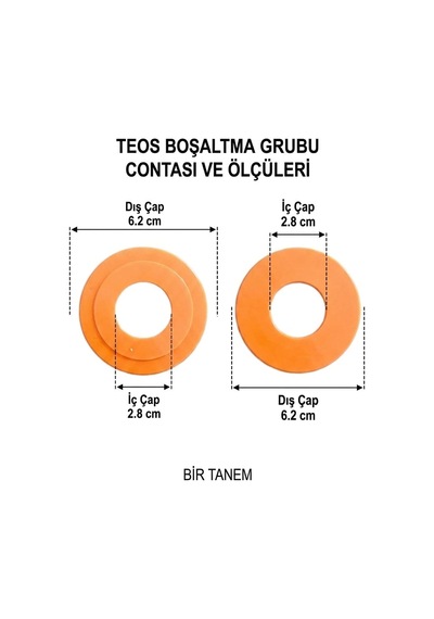 Visam Teos İç Takım Bosaltma Grubu Contası Turuncu