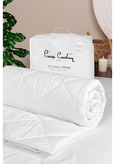 Pierre Cardin Pure Cotton Yorgan Tek Kişilik Beyaz