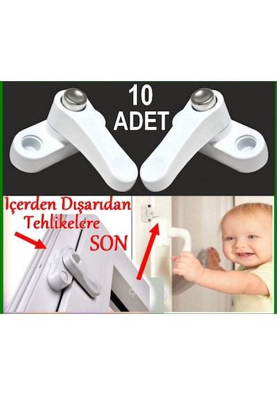 10 Adet Pvc Kapı Pencere Emniyet Kilit Pimapen Kilidi (172179036)