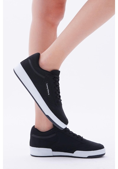 Tonny Black Rahat Kalıp Poli Taban Bağcıklı Unisex Siyah Spor Ayakkabı Tb107-0 Siyah