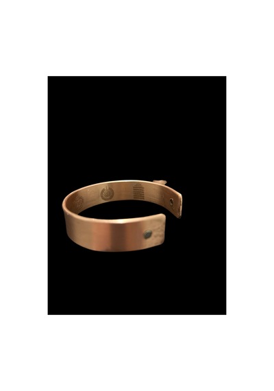 Bakır Bileklik & Yüzük. Kalınlık 2 Mm Genişlik 16 Mm Içi Dua Korumalı Zırh Korumalı