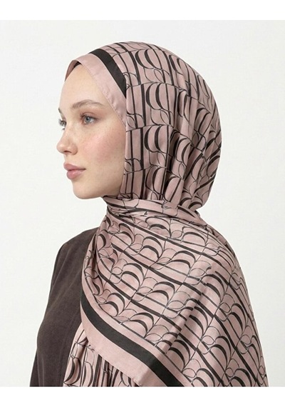 Bushu İmza Monogram Twill Şal 70x190 Bej