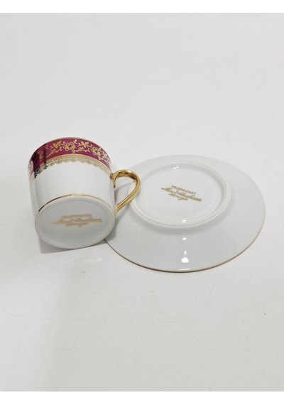 Objets D'art Çiçek Desenli Kahve Fincan Takımı Çok Renkli