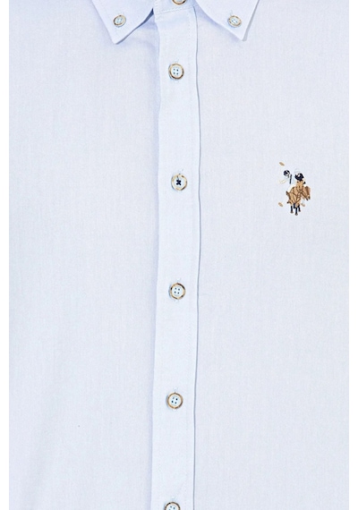 U.S. Polo Assn. Erkek Slim Fit Pamuklu Gömlek 1571695 Açık Mavi