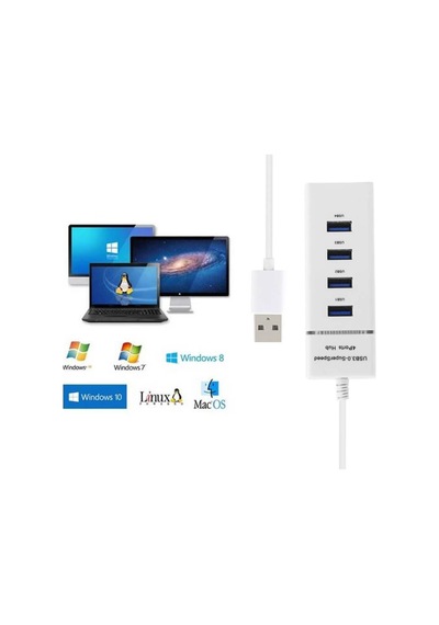 4 Port Usb 3.0 Hub Usb Çoklayıcı 5Gbps Chipli Versiyon