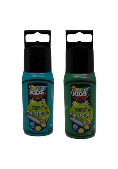Funny Kıds Yap Yapıştır Set Turkuaz Yeşil 60cc