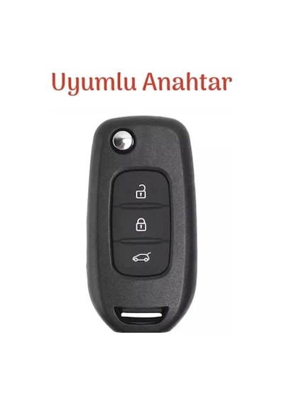Autohan Keys Megane 4 Joy, Clio 5, Captur, Taliant Express İçin 3 Butonlu Nano Anahtar Kılıfı,