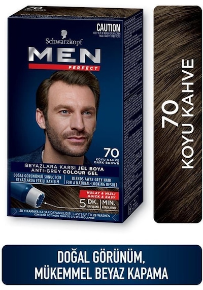 Schwarzkopf Perfect Erkek Saç Boyası 70 Koyu Kahve