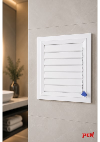 Alüminyum Banyo Wc Havalandırma Menfezi 33x33 Beyaz Seri