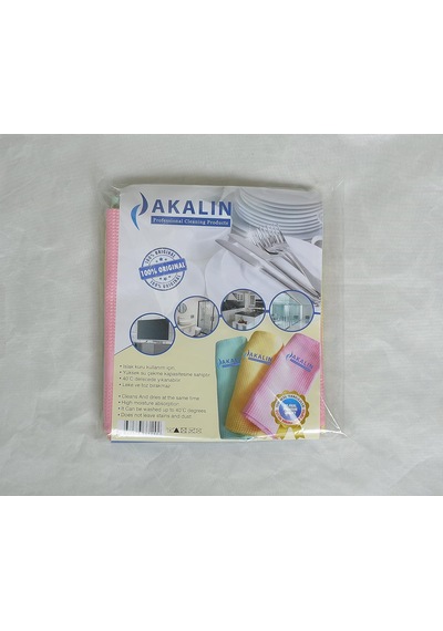 Akalın Orijinal 3'lü Profesyonel Mikrofiber Temizlik Bezi - Ithal Ürün - Tek Dokunuş Pembe-sarı-yeşil Diğer