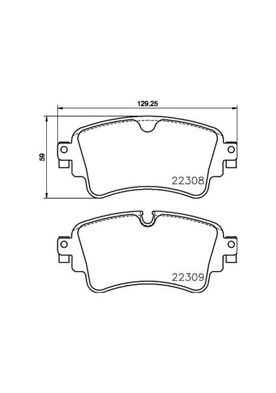 Brembo P85154 Arka Balata Audı A4-a5-a7-q5-q7 2014 129.3x59x17.5 8w0698451l-8w0698451h