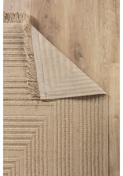 Natura 6662 %100 Doğal Jüt Kilim Bej Renkli Yumuşak Dokulu Şık Tasarımlı Kilim Modern Dokuma Kilim Bej