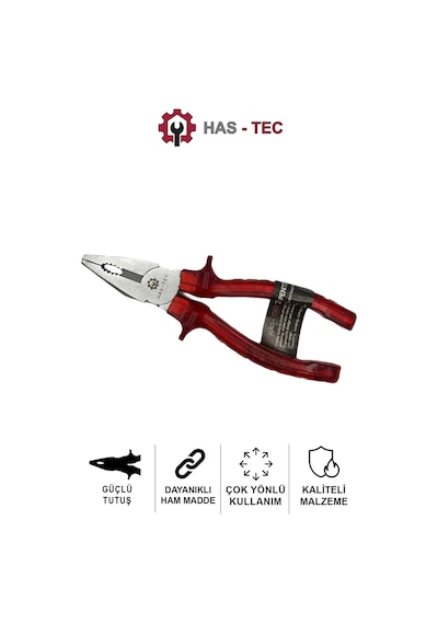 Pense 7" 160mm Şeffaf Plastik Kaplamalı Çelik, Yüksek Dayanıklılık Ve Ergonomik Tasarım