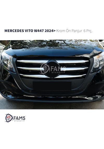 Mercedes Vito W447 Uyumlu 2024 Üzeri Ön Panjur 6 Parça P.çelik