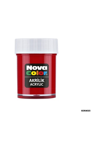 Nova Color Nc-170 Akrilik Boya Şişe Kırmızı Çok Renkli