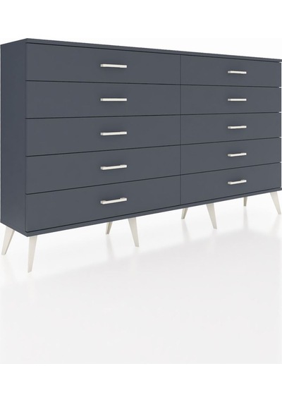 Arges Konsol 10 Çekmeceli 176x30x99 Antrasit-antrasit Antrasit-antrasit Arges Konsol 10 Çekmeceli 176x30x99 Antrasit-antrasit Antrasit-antrasit