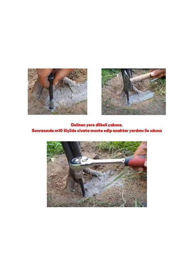 Tr Çakma Çelik Dübel M12 Prinç Sarı 50 Mm 8 Adet Set Beton Tuğla Uyumlu Güçlü Sabitleme Aparatı
