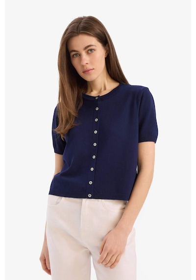 DeFacto 	Regular Fit Bisiklet Yaka Basic Düz Triko Hırka E5770AX25SMNV31 Lacivert