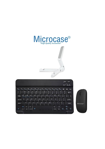 Microcase Xiaomi Redmi Pad 2 11 İnch İçin Bluetooth Klavye Tr Sticker + Bluetooth Mouse + Tablet Standı - Al2765 Lazer
