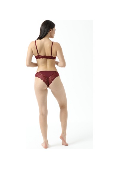 Eros Bordo Ersk1140 Rosemary Dantel Detay Kaplı Bralet Bordo