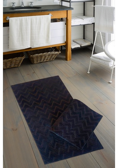 Welsoft Zigzag Bambo Klozet Takimi 2 Pcs Antrasit