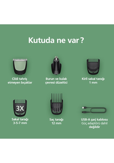 Philips MG3920/15 Erkek Bakim Seti 7'si 1 Arada Saç & Sakal Sekillendirici