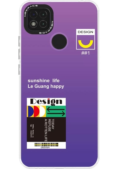 Newface Xiaomi Redmi 9c Kılıf Estoril Desenli Kapak - Estoril - 4 Mor
