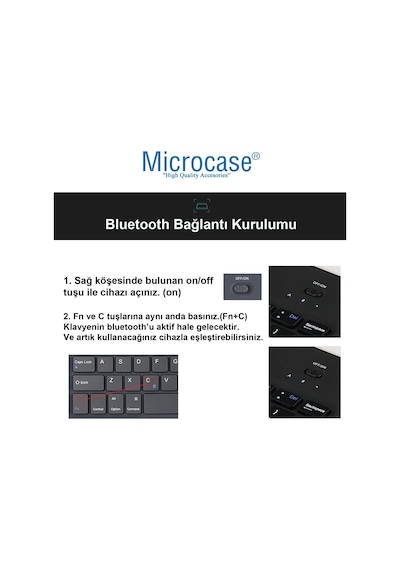 Tablet Telefonlar İçin Şarjlı Touchpadli Bluetooth Klavye Al2724