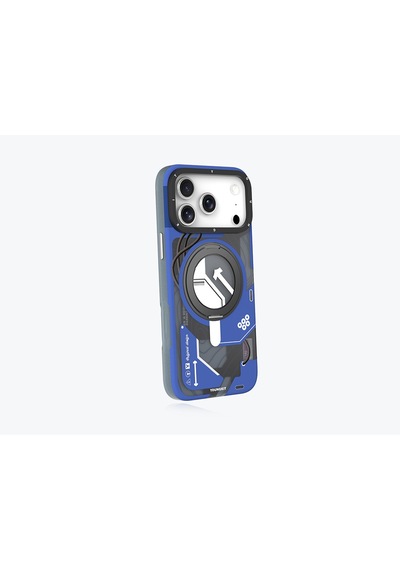 Apple Uyumlu iPhone 17 Pro Kılıf M-safe Şarj Özellikli Youngkit Starship Serisi Kapak Mavi Mavi
