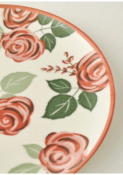 Bella Maison Rose Porselen 6'lı Servis Tabağı 26 Cm Çok Renkli
