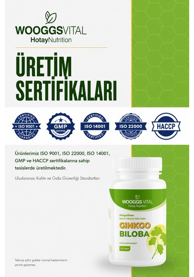 Ginkgo Biloba 300 Mg 120 Tablet Takviye Edici Gıda