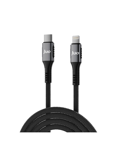 Juo JCBK272-B 27w Usb Type-c To Lightning Örgülü Hızlı Şarj Ve Data Kablosu 2 M