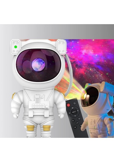 Astronot Yıldız Projektör Lambası 8 Efektli Uzaktan Kumandalı Gece Işığı