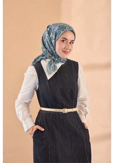 Silk Home Yaz Esintisi Eşarp 150002-04 Bebe Mavi, Taş, Butter Yellow, Yeşil