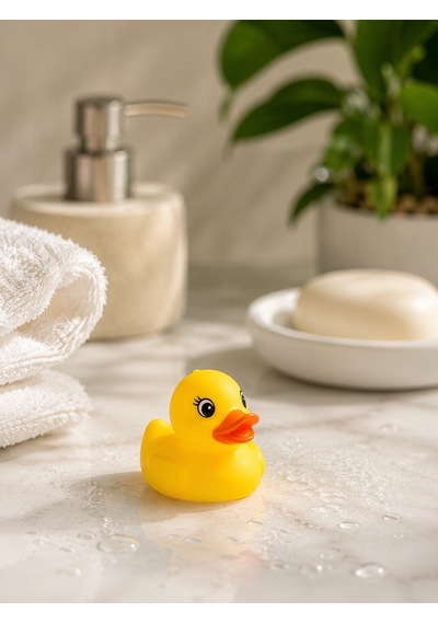 Suda Yüzen Ses Çıkaran Vinil Minik Sarı Ördek Banyo - Havuz - Oyuncağı Bebek Çocuk 3 Adet