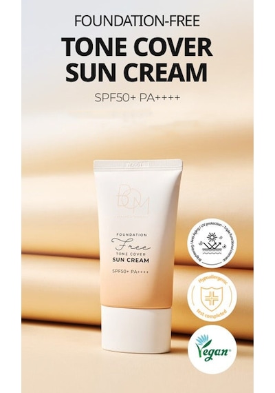 Ton Eşitleyici Vegan Güneş Kremi Foundatıon Free Tone Cover Sun Cream Spf50 Pa