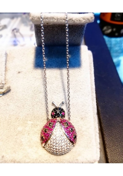 Oriental Kuyumculuk Jewellery Uğur Böceği Gümüş Kolye Gümüş