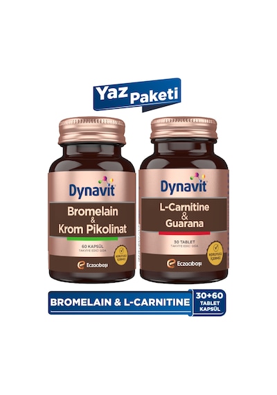 Dynavit Bromelain & L-carnitine Yaz Paketi - Bromelain, Krom Pikolinat, L-carnitine, Guarana