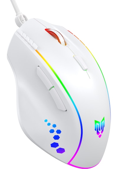 Blueforce Luxor Makro Atamalı Gaming Gamer Rgb Oyuncu Mouse 12800dpi Beyaz Driver Mevcut
