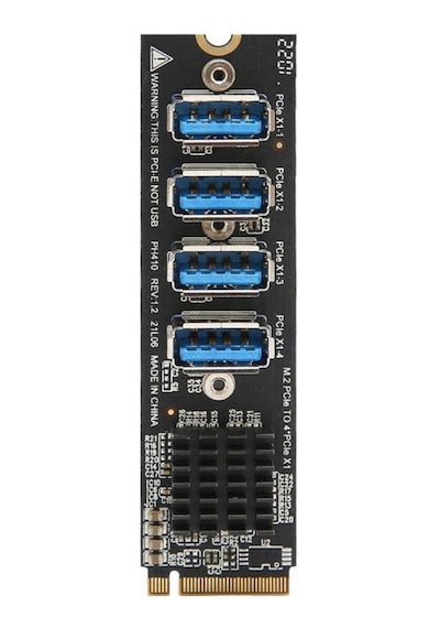 M2 Nvme Riser Çoğaltıcı Nvme 4 Port 1x Riser Çoğaltıcı M.2 Nvme Pci-exp Riser Çoğaltıcı