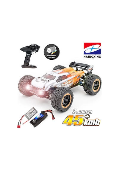 Haıboxıng 1/16th Scale 4wd Brushless Truck Uzaktan Kumandalı Araba Rtr Turuncu + 1000 Mah 7.4v 2s 30c Lipo Batarya