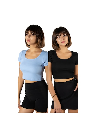 Terapi Men 2'li Paket Mavi Siyah Havuz Yaka Fitted/vücuda Oturan Kısa Kol Crop Tişört Mavi Siyah Terapi Men 2'li Paket Mavi Siyah Havuz Yaka Fitted/vücuda Oturan Kısa Kol Crop Tişört Mavi Siyah