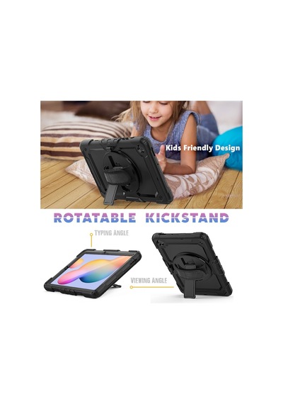 Samsung Uyumlu Galaxy Tab S6 Lite 10.4 P610 P615 P617 Kılıf Defender Askılı Pars Case Fuji