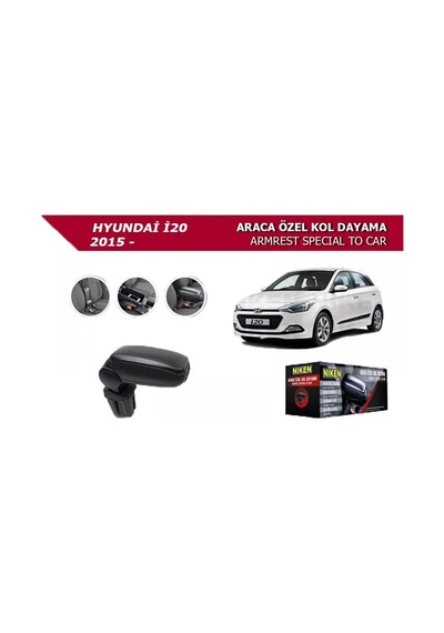 Hyundai İ20 2015- Araca Özel Kol Dayama Siyah Niken