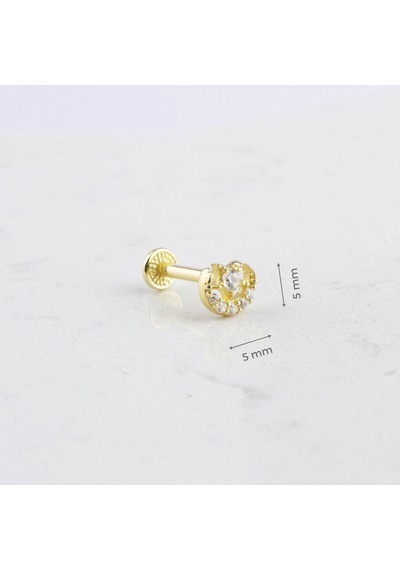 Glorria Altın Ay Yıldız Tragus Piercing Çok Renkli 35735393