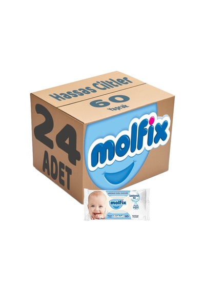 Molfix Islak Havlu Mendil Izotonik Hassas Ciltler 24 Lü Set 60 Ya