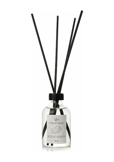 Vivaldi Home Beyaz Sabun Çubuklu Oda Kokusu Esansiyel Uçucu Yağ 50 ML