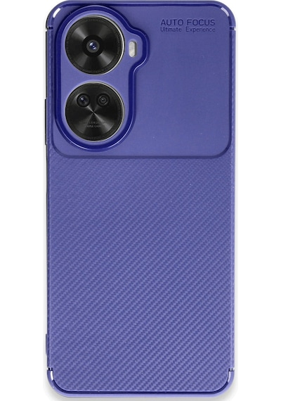 Huawei Nova 12 Se Uyumlu Kılıf Auto Focus Karbon Kapak - Lacivert
