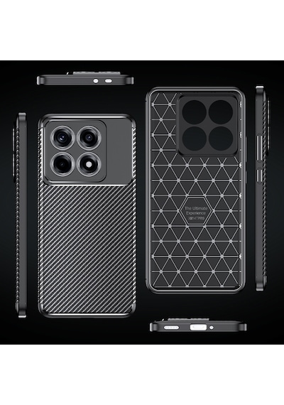 Xiaomi Mi 14t Pro Uyumlu Kılıf Karbon Tasarım Kamera Korumalı Silikon Telefon Kılıfı Kapak