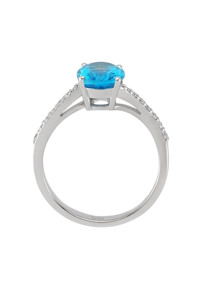 Sirius Pırlanta Ve Oval Mavi Topaz Taşlı Yüzük 0817R0155